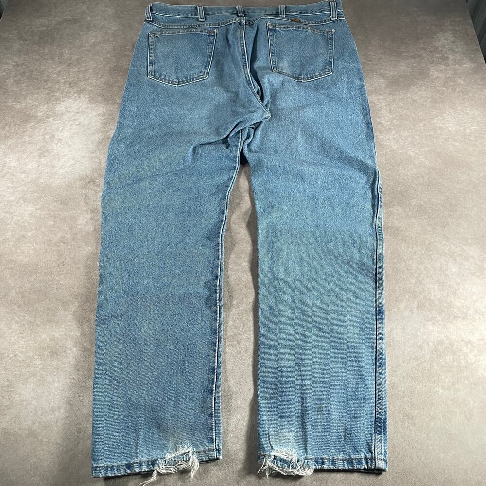 Vintage Rustler Medium Wash Cotton Denim Jeans 40x31.5 Relaxed Fit Straight Leg